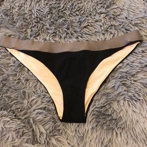 Black and grey/brown bikini bottom.